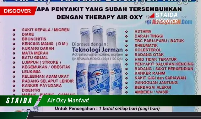 Temukan Manfaat Air Oksigen yang Jarang Diketahui untuk Kesehatan Anda