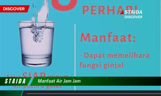 Temukan 7 Manfaat Air Jam Jam yang Jarang Diketahui