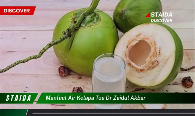 Temukan 7 Manfaat Air Kelapa Tua dr. Zaidul Akbar yang Jarang Diketahui!