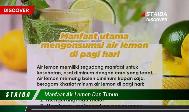 Temukan Manfaat Air Lemon dan Timun yang Jarang Diketahui