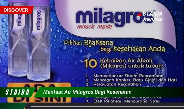 Temukan 7 Manfaat Air Milagros Bagi Kesehatan yang Jarang Diketahui