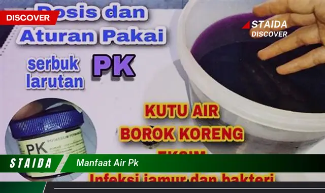 7 Manfaat Air PK yang Jarang Diketahui