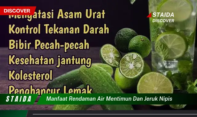 Temukan 7 Manfaat Rendaman Air Mentimun dan Jeruk Nipis yang Jarang Diketahui