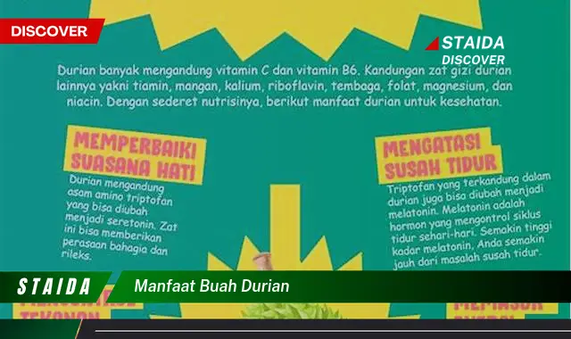 Temukan 7 Manfaat Buah Durian yang Jarang Diketahui