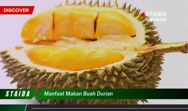 Ketahui 7 Manfaat Luar Biasa Buah Durian Untuk Kesehatan