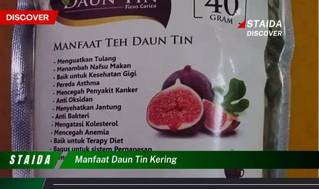 Temukan Manfaat Daun Tin Kering yang Jarang Diketahui