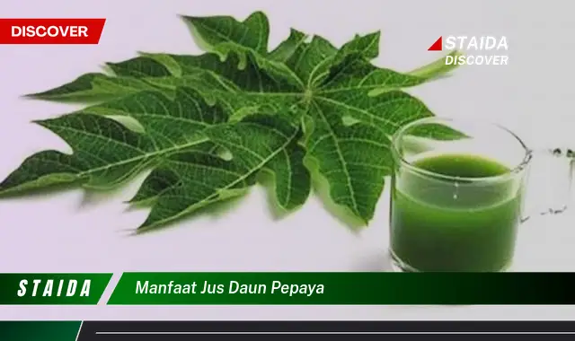 Temukan 7 Manfaat Jus Daun Pepaya yang Jarang Diketahui