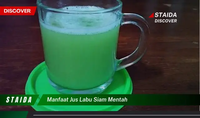 Temukan Manfaat Jus Labu Siam Mentah yang Jarang Diketahui