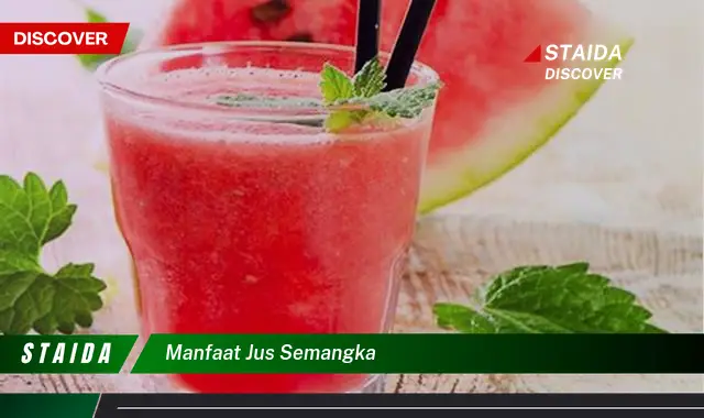 Temukan 7 Manfaat Jus Semangka yang Jarang Diketahui yang Perlu Anda Ketahui