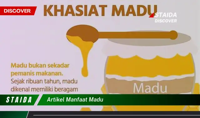 Temukan Manfaat Madu yang Jarang Diketahui