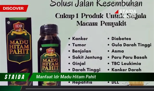 Temukan Manfaat Madu Hitam Pahit yang Jarang Diketahui