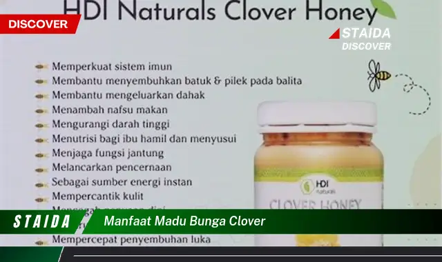 Temukan 7 Manfaat Madu Bunga Clover yang Jarang Diketahui