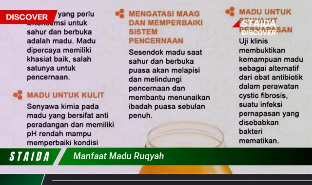 Temukan 9 Manfaat Madu Ruqyah yang Jarang Diketahui, Bikin Kamu Takjub!