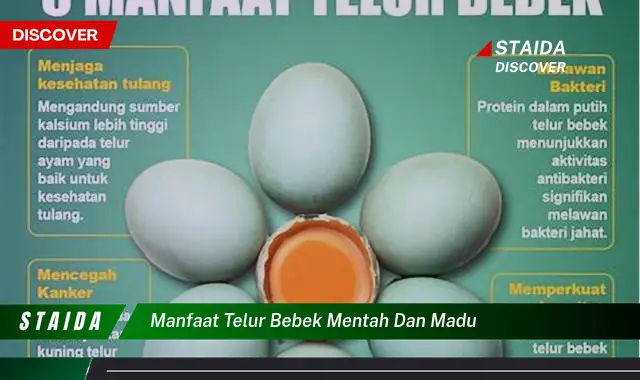 7 Manfaat Telur Bebek Mentah dan Madu yang Jarang Diketahui