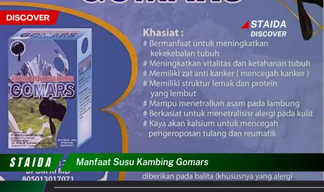 Temukan 7 Manfaat Susu Kambing Gomars yang Jarang Diketahui