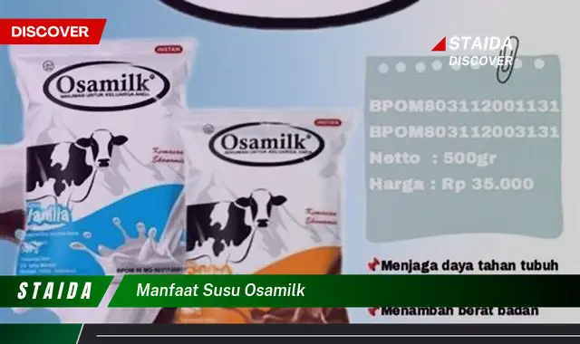 Temukan 7 Manfaat Susu Osamilk yang Jarang Diketahui