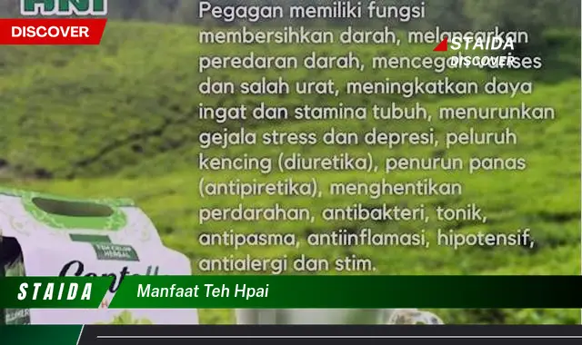 Temukan 7 Manfaat Teh HPAI yang Belum Banyak Diketahui