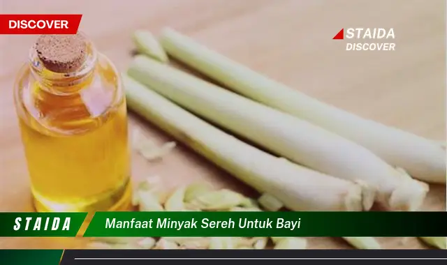 Temukan Manfaat Minyak Sereh untuk Bayi yang Jarang Diketahui dan Menakjubkan