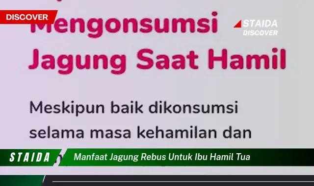 Temukan 7 Manfaat Jagung Rebus yang Jarang Diketahui untuk Ibu Hamil Tua