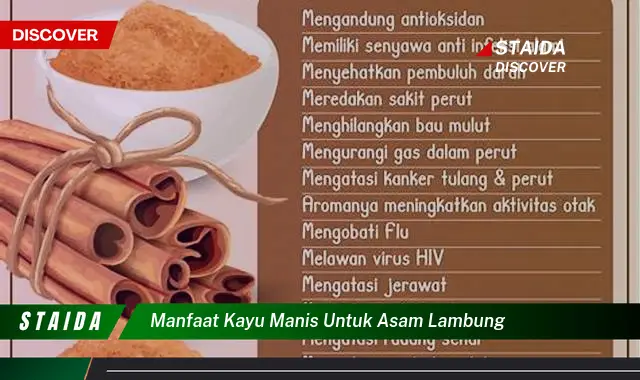 Temukan Khasiat Kayu Manis untuk Lambung yang Jarang Diketahui