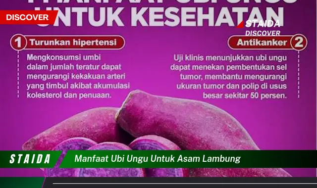 Temukan 7 Manfaat Ubi Ungu yang Jarang Diketahui untuk Asam Lambung