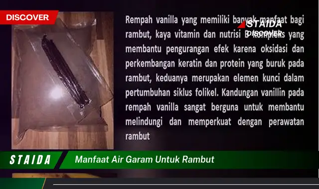 Temukan Manfaat Air Garam untuk Rambut yang Jarang Diketahui