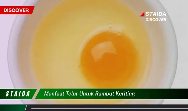 Ungkap 7 Manfaat Telur untuk Rambut Keriting yang Jarang Diketahui