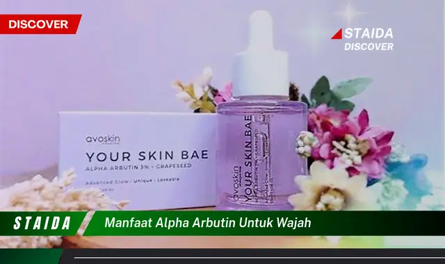 Temukan 7 Manfaat Alpha Arbutin untuk Wajah yang Perlu Anda Tahu