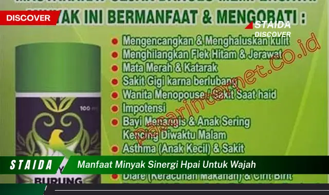 Temukan 7 Manfaat Minyak Sinergi HPAI untuk Wajah yang Jarang Diketahui