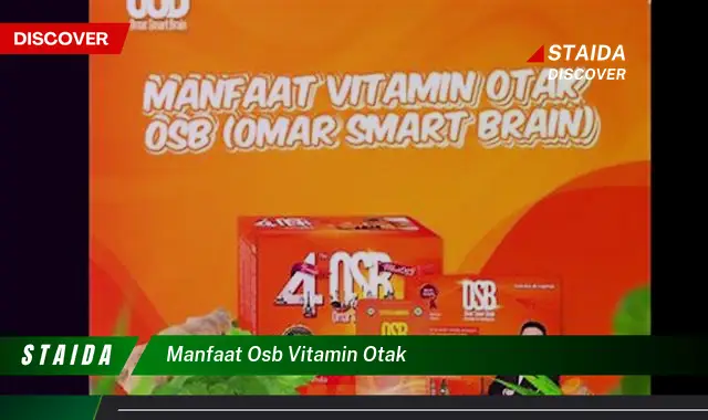 Temukan Manfaat OSB Vitamin Otak yang Jarang Diketahui, Luar Biasa!