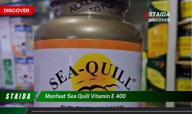 7 Manfaat Sea Quill Vitamin E 400 yang Jarang Diketahui