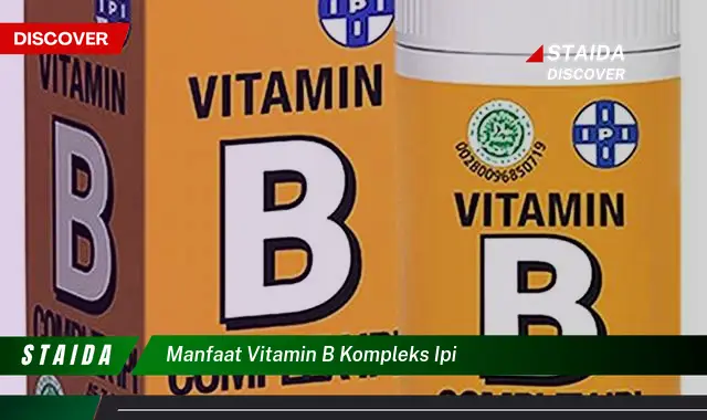 Temukan 7 Manfaat Tak Ternilai dari Vitamin B Kompleks Ipi yang Jarang Diketahui