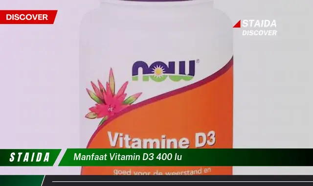 7 Manfaat Vitamin D3 400 IU yang Jarang Diketahui yang Akan Mengubah Pandangan Anda