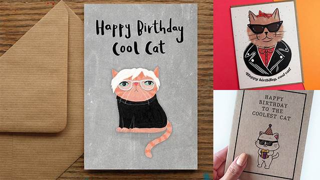 'Happy Birthday Cool Cat' Birthday Card By Nic Allan
