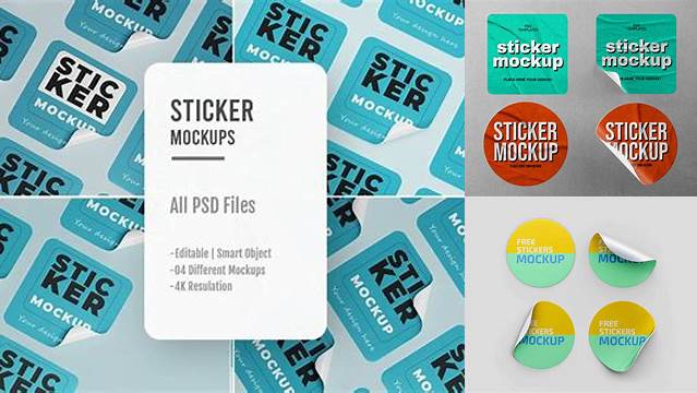04 PSD Sticker Mockups