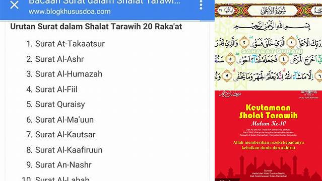 10 Surat Tarawih