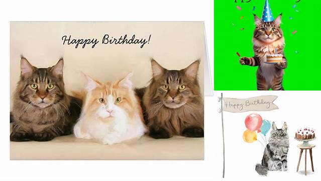 13+ Happy Birthday Maine Coon Cat Images - Furry Kittens