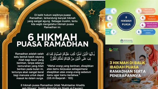 3 Hikmah Puasa