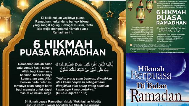 Inilah 5 Hikmah Puasa Ramadhan Raih Berkah Idul Fitri