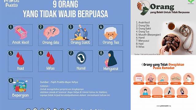 9 Orang Yang Tidak Wajib Puasa