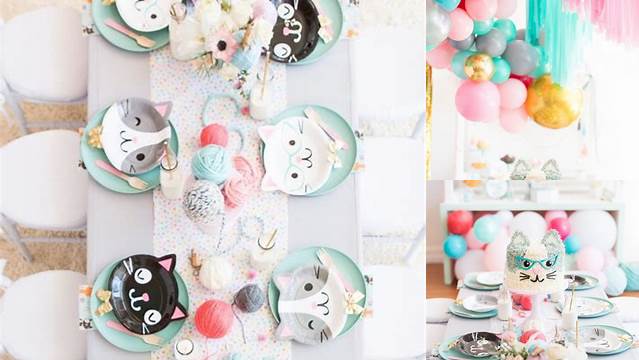 A kitty cat second birthday party with the most incredibly fun decor