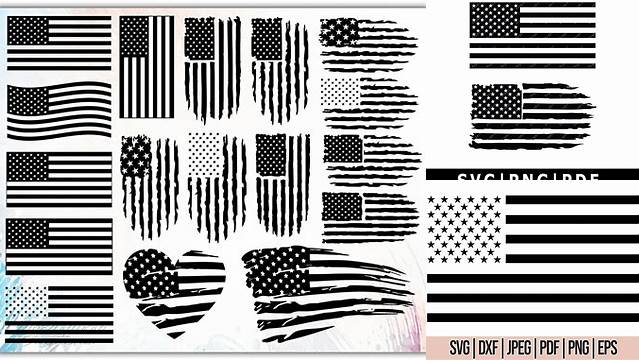 American Flag SVG PNG PDF Cricut Silhouette Cricut svg | Etsy