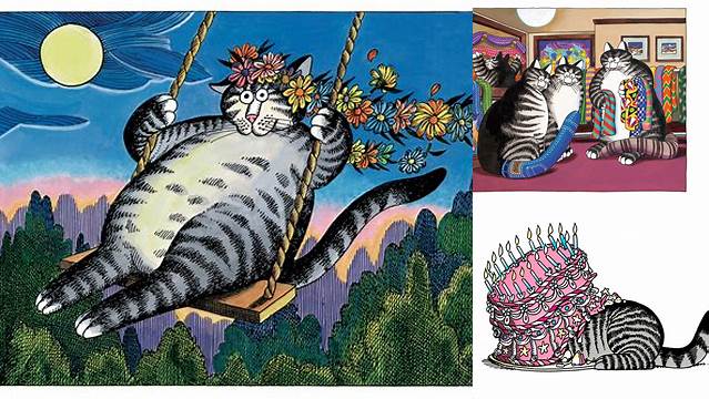 B. Kliban: Cat in a Swing Birthday Card — Pomegranate