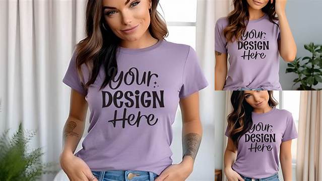 Bella Canvas 3001 Heather-orchid Mockup