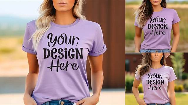 Bella Canvas 3001 HeatherOrchid Mockup