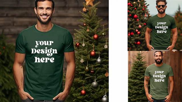 Bella Canvas Christmas Green Mockup