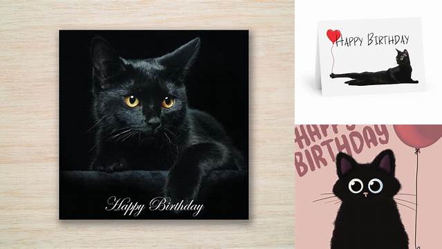 Black Cat Happy Birthday Card Perfect for Cat Lovers | Etsy