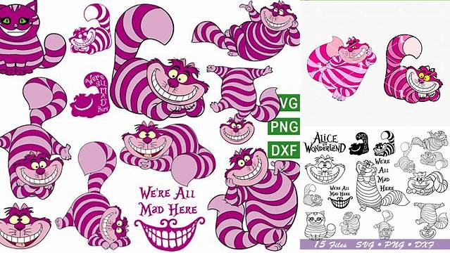 CHESHIRE CAT SVG, cheshire cat, alice svg, wonderland svg, cheshire svg