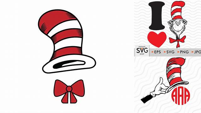 Cat in the Hat SVG Dr Seuss Cat in the Hat by svgsilhouettecuts