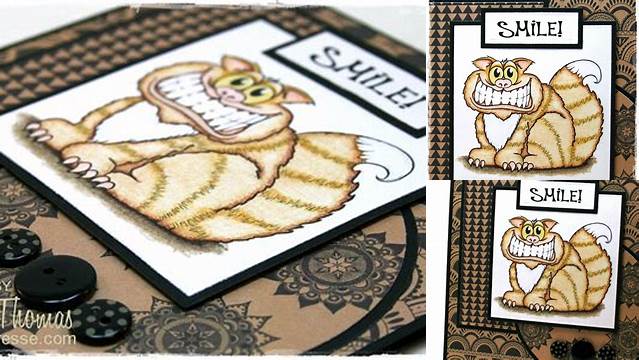 Cheshire cat masculine birthday card | Paperesse